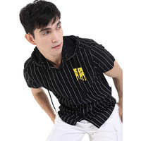 Ketch Men's Slim Fit Shirt (Khsh001121_Black S)