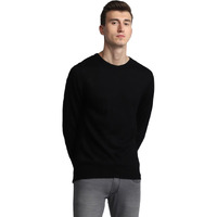 Dennis Lingo Black Solid Sweater (Dlmsww23001_Bk_Xl)