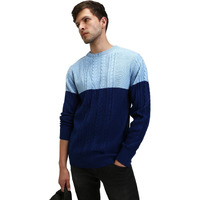 Dennis Lingo Light Blue Colorblock Sweater - Large