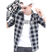 Ketch Men's Slim Fit Shirt (Khsh001252_Black L)