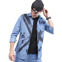 Ketch Men's Regular Fit Button Down Shirt (Khsh001278_Blue S)