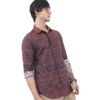 Ketch Men's Slim Fit Shirt (Khsh001320_Brown