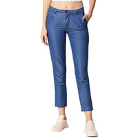 High Star Blue Slim Fit Women Trouser