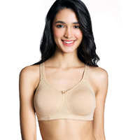 Nykd Everyday Cotton Bra For Women - Encircled With Love | Non-Padded | Wirefree | Full Coverage With Side Support Shaper (Nyb169) P Nude, 42C, 1N