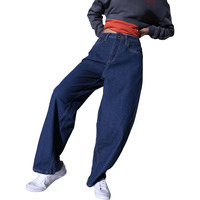 Hubberholme Women Mid Blue Regular Baggy Fit Jeans Hhwjnw230201A_Ig8_36