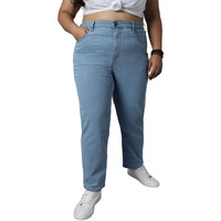 High Star Women High Rise Straight Fit Plus Jeans (Hswpjnw23101_Ig6_Indigo_40)