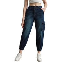 Hubberholme Women Blue Summer Cotton Tapered Fit Jeans