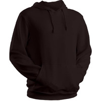 Nobero Elegant Unisex Dark Oak Cotton Solid Plain Hoody Sports Winter Gym Workout Running Travel Trekking Hooded Sweatshirts And Hoodies For Unisex Cotton Winter Casual Wear Without Zipper-M