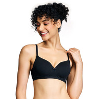 Nykd (Nyb198 Cotton Lightly Padded & Non Wired T-Shirt Bra For Women | Medium Coverage Bra With Soft Detachable Straps | Ideal For All Day Comfort - Black