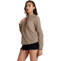 High Star Women's Regular Fit Shirt (Hswshw23002Fk_Be_Beige