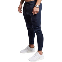 Nobero Navy Blue Men's Solid Color Slim Fit Night Sleep Lounge Running Joggers Lower Wear Sweat Bottoms Track Pants Outfit For Mens Boys Casual Gym Sports Cotton-M