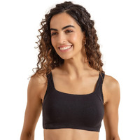Nykd Trendy Square Neck Soft Cup Slip On Everyday Sports Bra For Women | Wireless | Full Coverage | Non Padded (Pack Of 2 Bra, Nyb158, Black, S, 1N