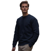 Nobero Navy Blue Unisex Cotton Solid Plain Sweatshirt Sports Winter Gym Workout Running Travel Trekking Hooded Sweatshirts And For Unisex Cotton Winter Casual Wear Sweatshirt-3Xl