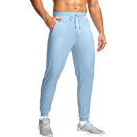 Nobero Men Mid Rise Regular Fit Track Pants (1M-Bwjg-R0084_Powder Blue_3Xl)
