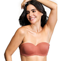 Nykd (Nyb027 Padded & Wired Ultimate Multiway Strapless Bra For Women | Anti Slip Bra With Seamless Neckline & Soft Detachable Straps - Rust