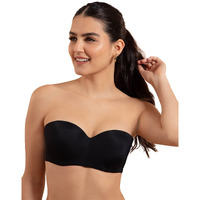 Nykd (Nyb027 Padded & Wired Ultimate Multiway Strapless Bra For Women | Anti Slip Bra With Seamless Neckline & Soft Detachable Straps - Black