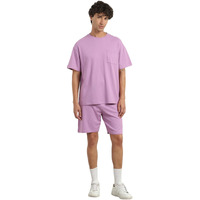 Nobero Men's Mauve Oversized Hudson Co-Ord Set - Pink Popcorn Textured Co-Ord Set - Oversized Co-Ord Sets For Men - S