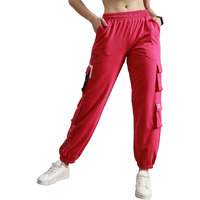 Hubberholme Women Pink Smart Casual Summer Cotton Regular Fit Solid Trousers_24