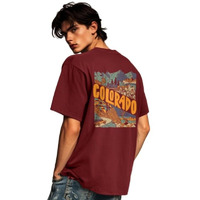 Nobero Cotton Men's Solid Oversized Fit T-Shirt (1M-Twrt-C0694_Wine Red, Xl