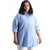 High Star Women's Solid Classic Fit Shirt (Hswshs23010P_Bl_Blue