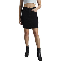 High Star Cotton Bodycon Skirt Black