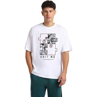 Nobero Men's Solid Oversized Fit T-Shirt (1M-Twrt-C0726_White