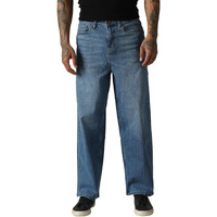 Hubberholme Men Washed Cotton Loose Fit Mid- Rise Jeans 70