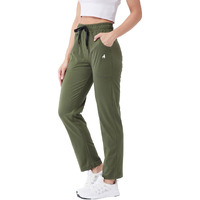 Modeve Women's Regular Fit Track Pants (4101_Olive