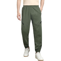 Nobero Men's Straight Mid Rise Sweatpants (1M-Bwjg-R0137_Olive Green, Xl