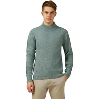 Dennis Lingo Men Purple Solid Slim Fit Full Sleeve Turtle Neck Pullover Sweater