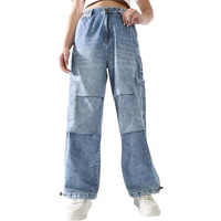 Hubberholme Women Washed Baggy High-Rise Casual Jeans