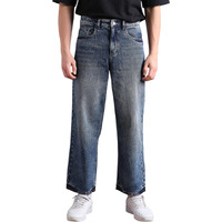 Hubberholme Men Cotton Washed Baggy Mid-Rise Jeans 19