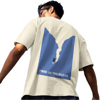 Nobero Cotton Men's Oversized Fit T-Shirt (1M-Twrt-C0748_Sand Xl), Multicolor