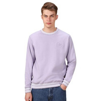 Dennis Lingo Men Solid Polycotton Regular Fit Full Sleeves Pullover Sweatshirts Lavender