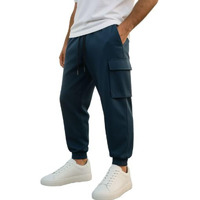 Nobero Men's Regular Sweatpants (1M-Bwjg-R0150-Et_Navy Blue