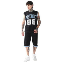 Hubberholme Men Printed Longline Oversized Mid-Rise Round Neck Sleeveless Co-Ord