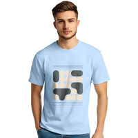 Nobero Men's Graphic Print Regular Fit T-Shirt (1M-Twts-C0836-Pbl_Powder Blue