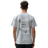 Nobero Men's Graphic Print Oversized Fit T-Shirt (1M-Twrt-C0853_Grey Melange