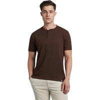 Dennis Lingo Men Cotton-Slub Regular Fit Solid T-Shirts Brown