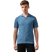 Dennis Lingo Men Steller Textured Half Sleeves Regular Fit T Shirts