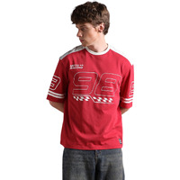 Hubberholme Men Printed Oversized Round Neck Half Sleeves Tshirts 24 Red
