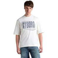 Hubberholme Men Printed Oversized Round Neck Half Sleeves Tshirts 35 Off-White