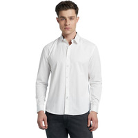 Dennis Lingo Men Cotton Regular Fit Solid Shirts White