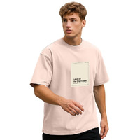 Nobero Men Cotton Graphic Print Oversized Fit T-Shirt (1M-Twrt-C0910-Og_Blush,3Xl,Pink)
