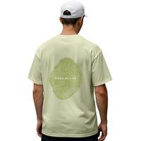 Nobero Men's Cotton Graphic Print Oversized Fit T-Shirt (1M-Twrt-C0910-Og_Aloe Green