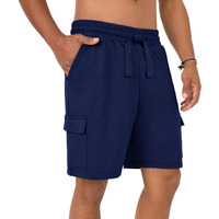 Nobero Men's Cargo Shorts (1M-Bwsh-R0082_Navy Blue