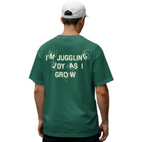 Nobero Men's Typography Oversized Fit T-Shirt (1M-Twrt-C1092_Rainforest