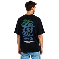 Nobero Men's Graphic Print Oversized Fit T-Shirt (1M-Twrt-C1086_Black