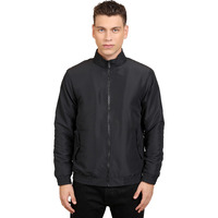 Ketch Men Regular Fit Black Jacket (Khjk000128