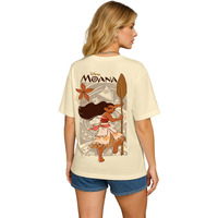 Juneberry 100% Pure Cotton Oversized Baggy Fit Official Disney Merchandise Cool & Goofy Graphic Printed T-Shirt For Women (Os_Dsn_Jbmn5_Sw_Xl)